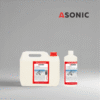 ASONIC AS-CALC – ultrazvučni čistač za uklanjanje naslaga kalciјuma ASONIC AS-CALC detergent in 1L, 5L, and 25L canisters for limescale and mineral deposit removal.