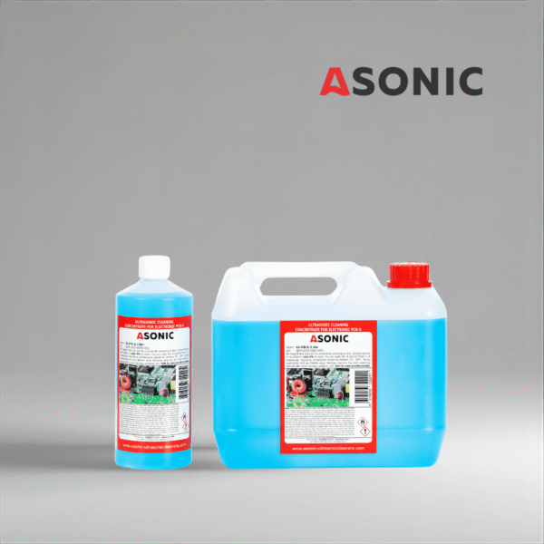 ASONIC AS-PCB ultrasonic detergent, safe cleaning solution for printed circuit boards and electronic components.