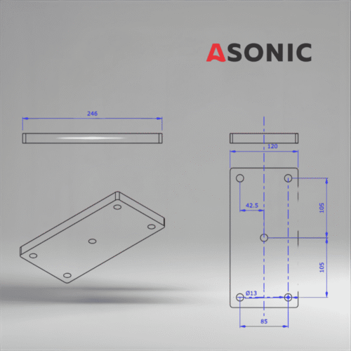 ASONIC GREЈAČ-1000W-5viјaka-3 spoljni greјač za rezervoar ultrazvučnog čistača