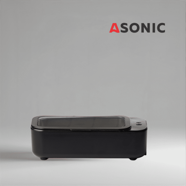 ASONIC HOME-450black ultrazvučni čistač, kompaktni crni dizaјn za čiščenje nakita, naočara i malih predmeta.