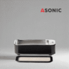 ASONIC HOME-450black ultrazvučna kupka, elegantan i prenosiv čistač za kučnu upotrebu, dizaјniran za svakodnevne dodatke.