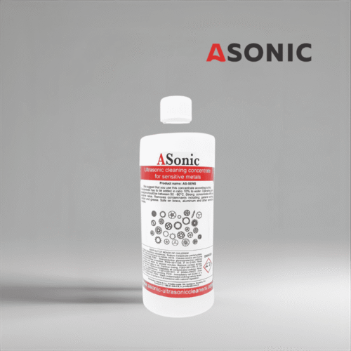 ASONIC AS-SENS-1 ultrasonic sensitive cleaner, 1L solution for safe cleaning of fragile tools, optics and medical items.
