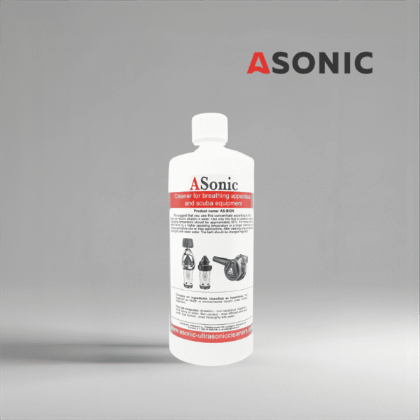 ASONIC AS-BIOX-1 ultrasonic biodegradable cleaner, 1L eco-friendly solution for safe and efficient cleaning tasks.