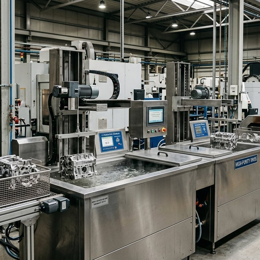 ASONIC ultrazvučni sistem za čišćenje po mjeri u industrijskom pogonu