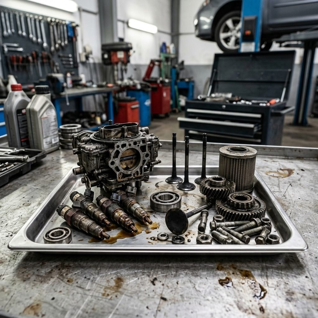 Djelovi motora i karburatori u auto servisu